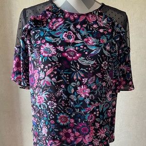 Attention Blouse size Medium with sheer sleeves
